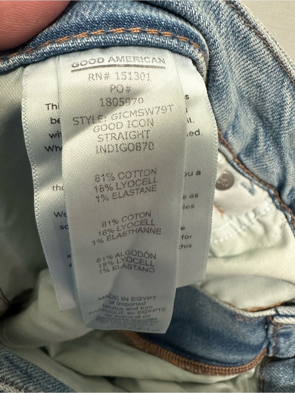 NWT Good American Good Icon Straight Size 22 - Picture 16 of 16